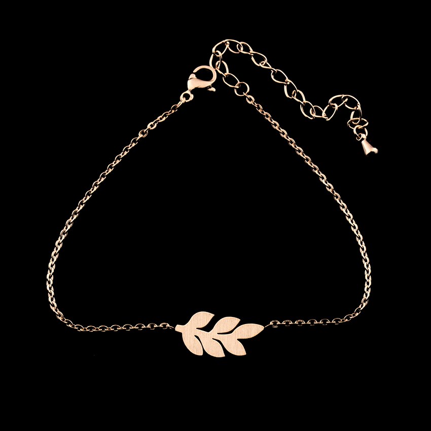 Delicate Stainless Steel Chain Gold Charm Bracelet